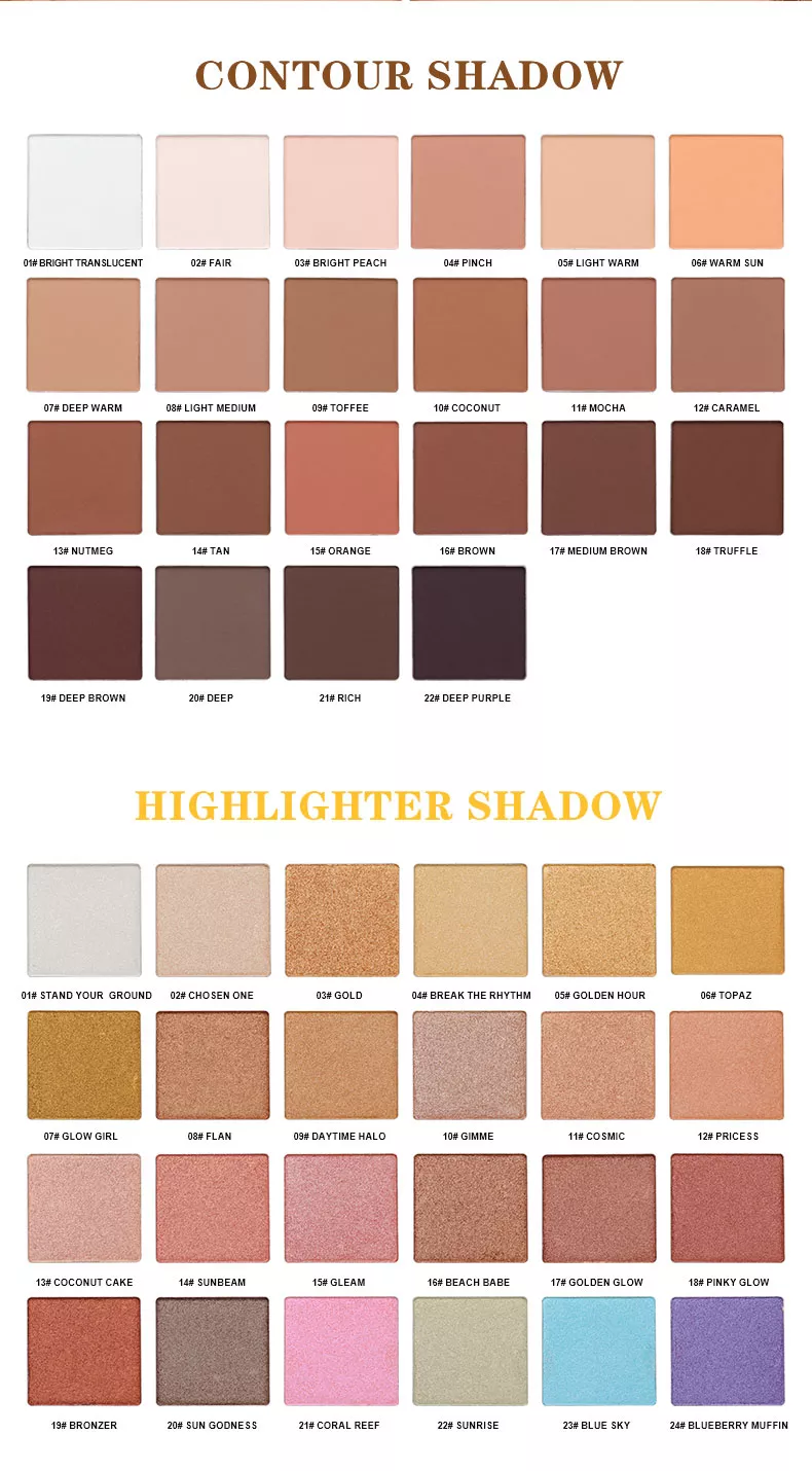 Powder Palette Contour Highlighter Shades | Ouqian