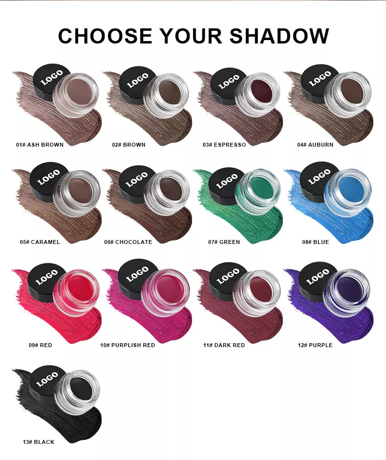 Cream eyebrow gel color shades