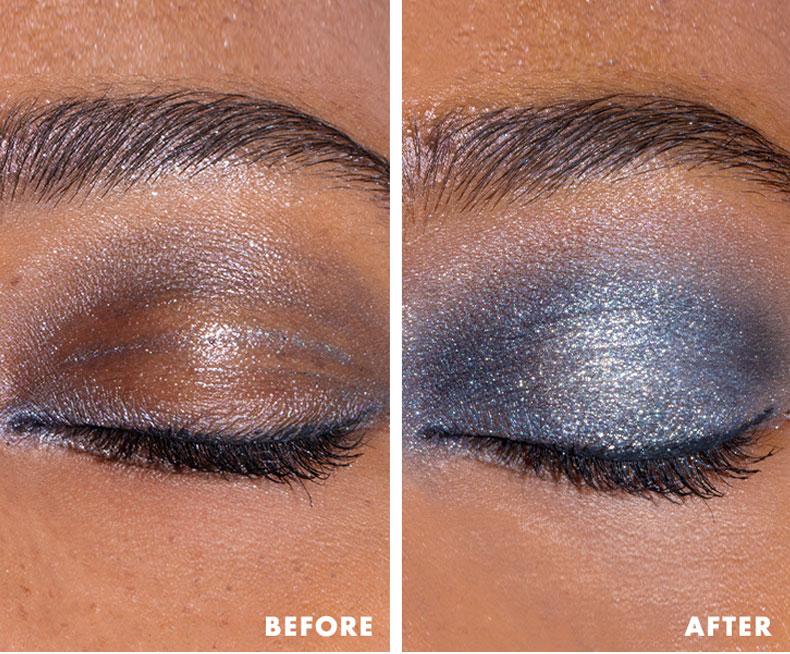 Liquid eyeshadow effect