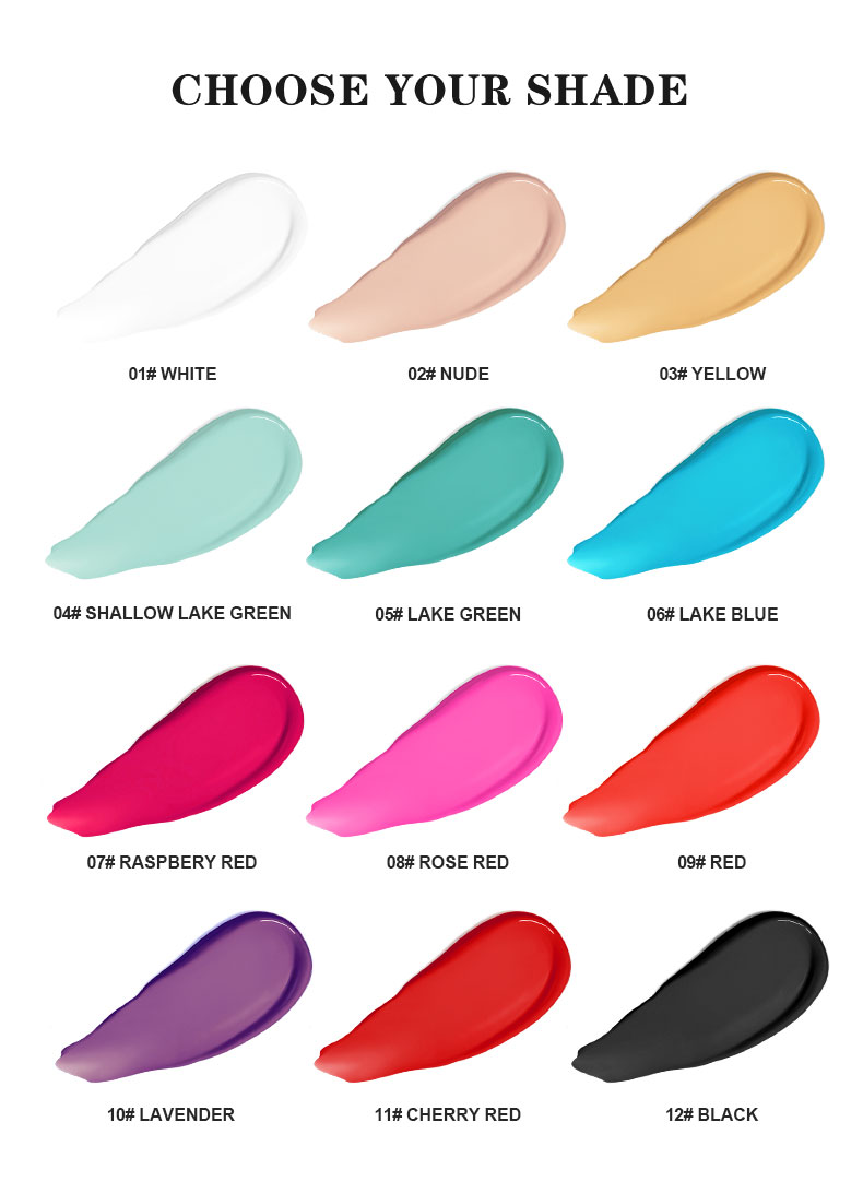 Liquid eyeshadow color shades