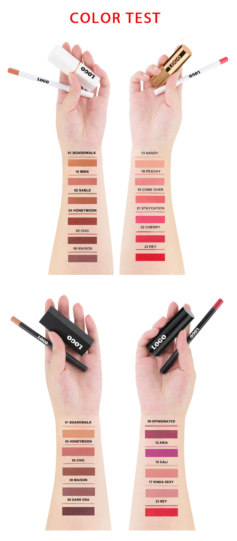 Lip kit color shades