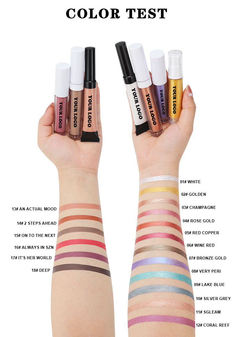 Liquid eyeshadow color shades