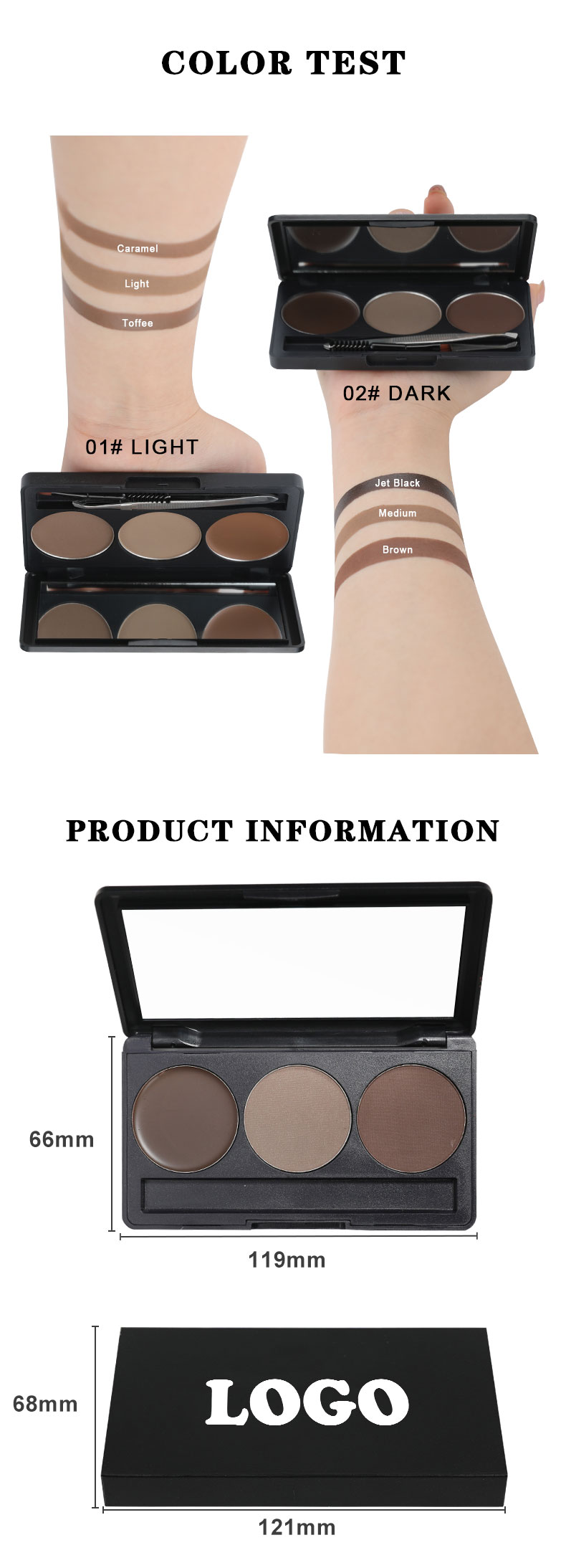 Eyebrow kit shades